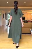Made in Italy Summer Oscar Pure Cotton T Shirt Dress Deep Khaki /7 =